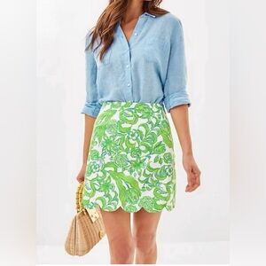 Lilly Pulitzer Tropper Mini Skirt Daffodil Hill 16 NWT